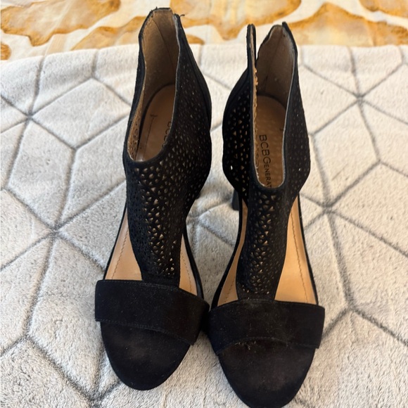 BCBGeneration Shoes - BCBGeneration Kadia Black Suede Heels Size 8